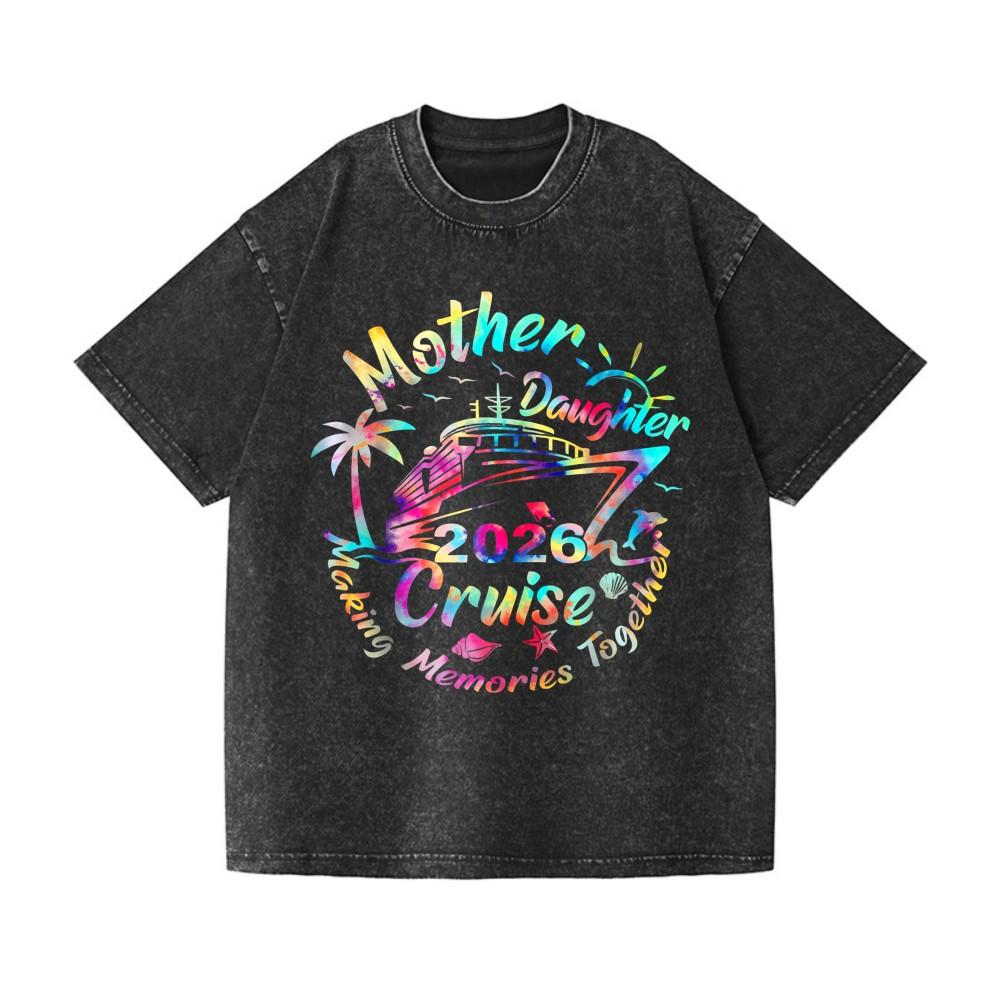 Unisex Mother Daughter Cruise 2026 T-Shirt Summer Vacation Casual Streetwear Tee S разноцветный