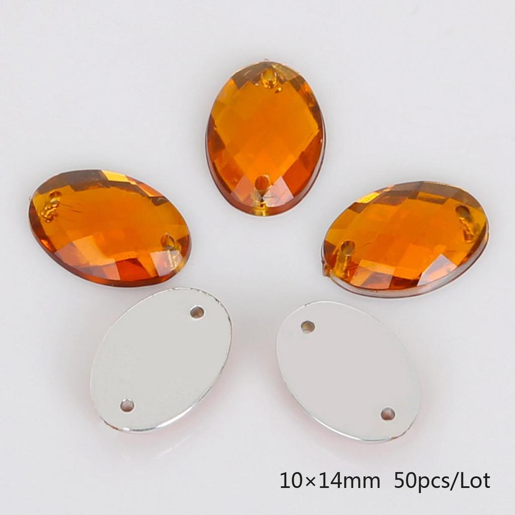 Round Multi-Faceted Acrylic Rhinestones with Double-Hole Flat-Back for Jewelry Accessories