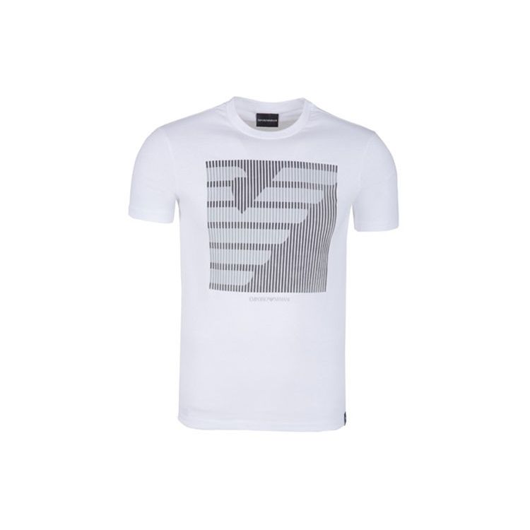 Emporio Armani Lightweight Crew Neck Printed Short Sleeve T-Shirt Men tops White 3Z1T89-1J00Z-0100 XL 9700₽