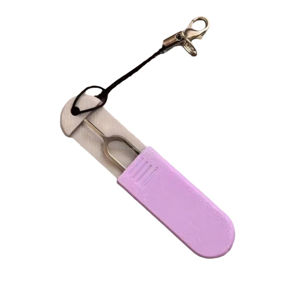

3D Printed SIM Card Ejector Pin Storage Box with Eject Pin Universal Top Pin Organizer with Keychain SIM Tray Tool Travel