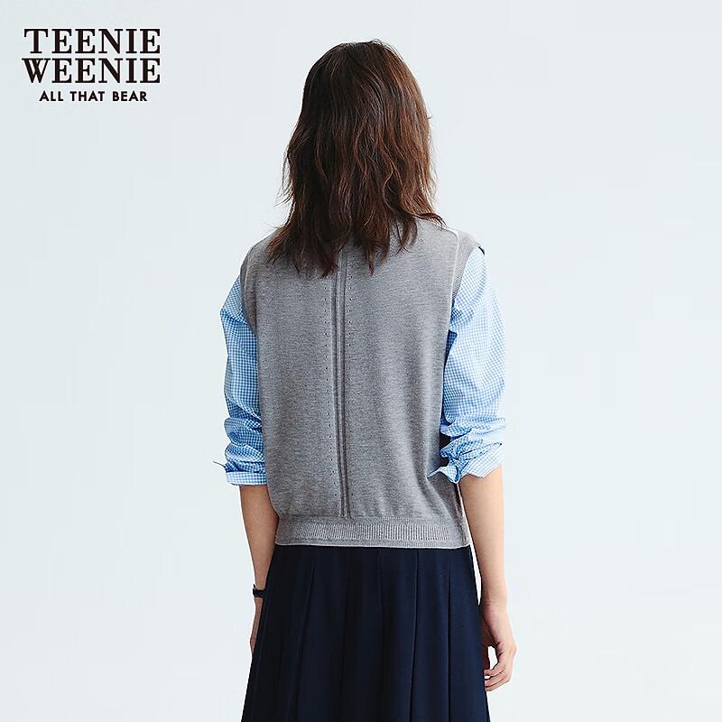 Teenie Weenie Women's Argyle V-Neck Knit Vest