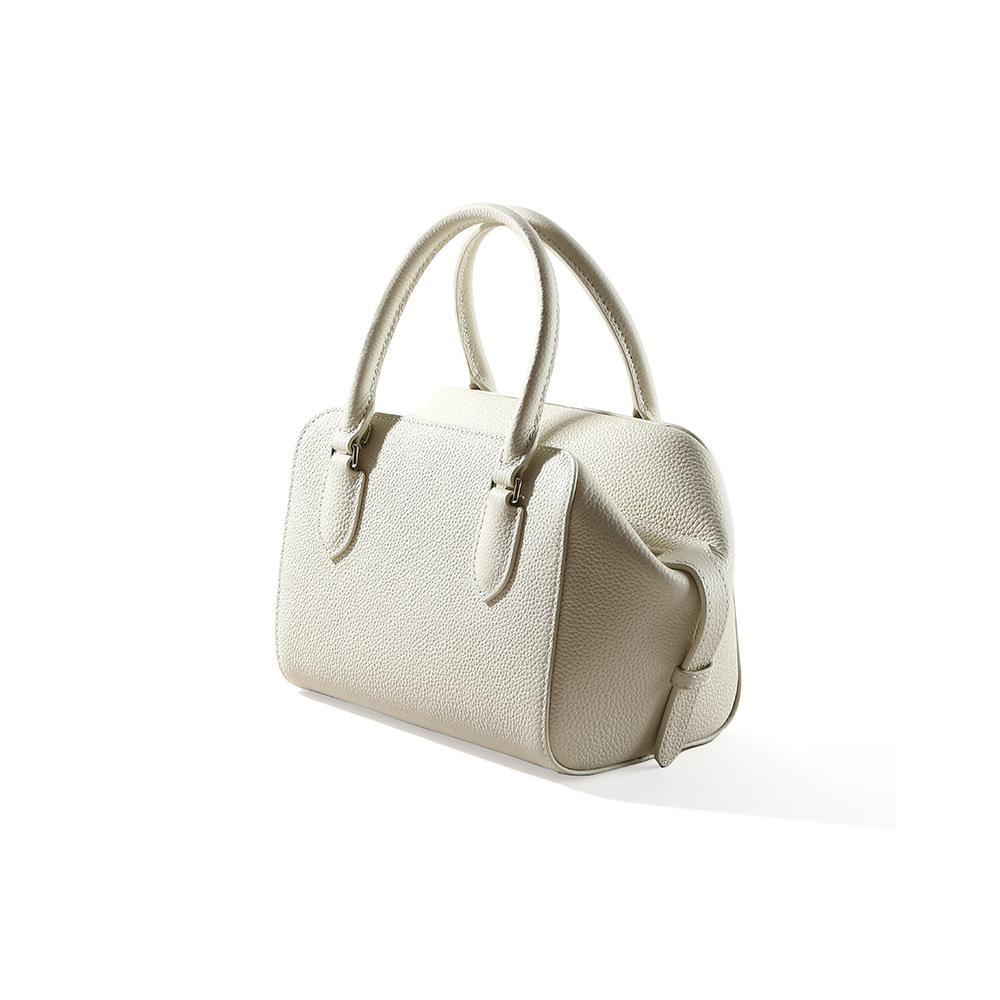 Genuine Leather Women's Bag Large-capacity Zipper Bag Crossbody Bag Fashionable Boston Bag