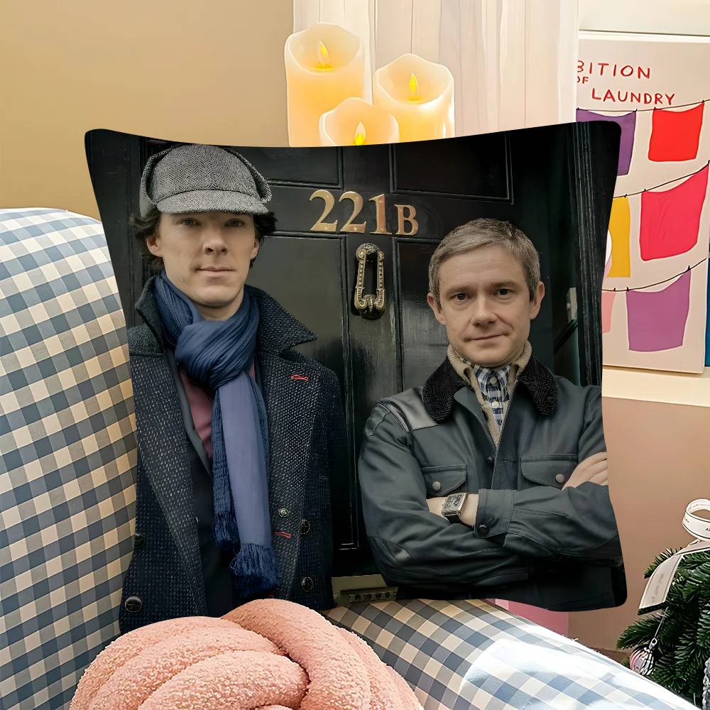 Pc Klassischer Detektivfilm SSherlock SStaffel Kissenbezug Mode Quadratischer Kissenbezug Schlafzimmer Sofa Raum Ins Dekoration Freizeit