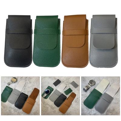 Fashionable Travel Watch Storage Case PU Leather Bag with Multiple Compartments for Display Organization Home Use