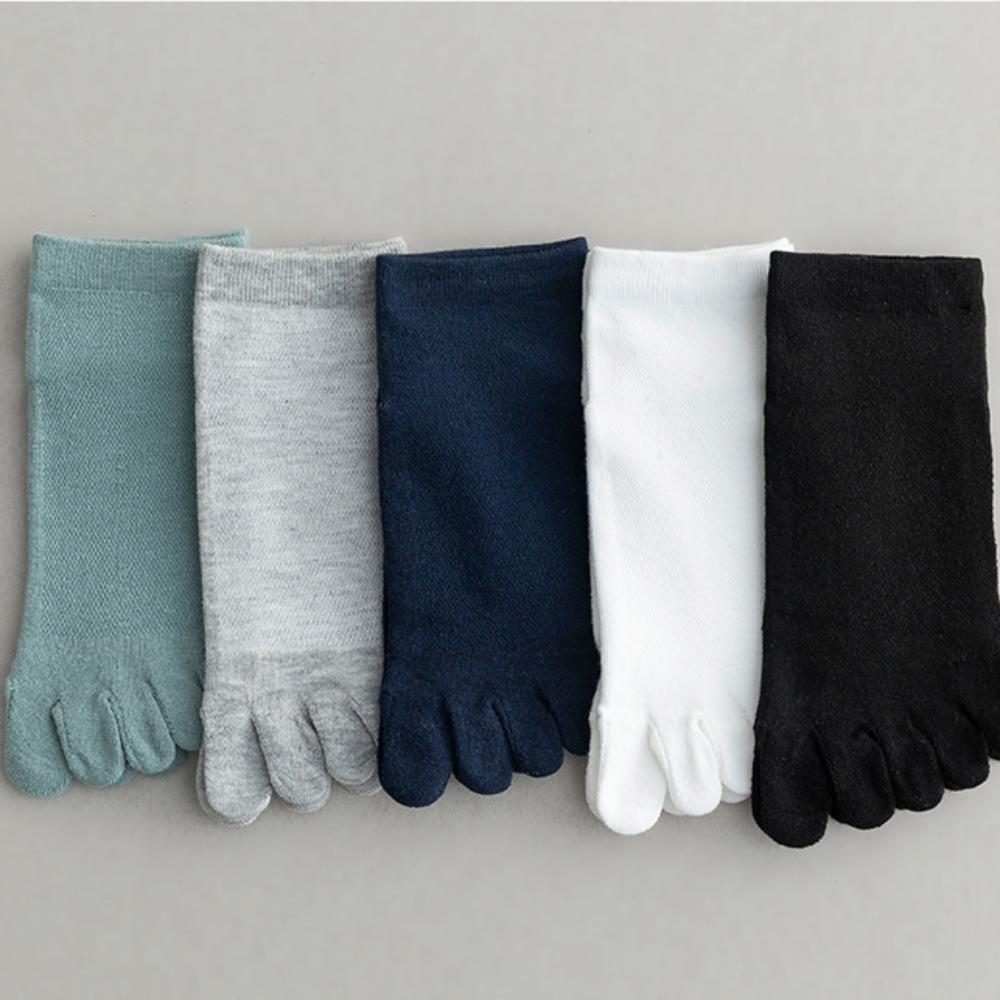 Cotton Men's Five Finger Socks Ankle Hosiery Toe Separated Socks Male Mesh Five Toes Socks Summer
