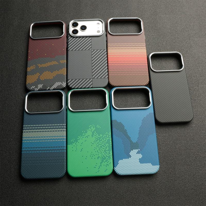 Luxury Carbon Fiber Pattern Magnetic For Magsafe Case For iPhone 17 Air 16 15 14 13 12 Pro Max Wireless Charge Shockproof Cover