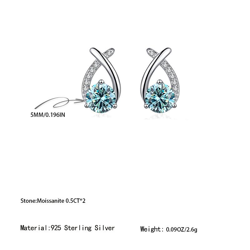 Tancise 925 Sterling Silver Moissanite   Earrings Drop Earrings For Women Wedding Party Gifts