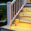 8pcs Waterproof Solar Step Lights Warm /White Light Easy To Use Stair Lighting Solar Powered Auto Switch Garden Walkway Light