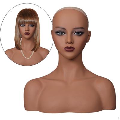 Mannequin Head Female Head,with Shoulder,Multifunctional Manikin Bust for Earrings