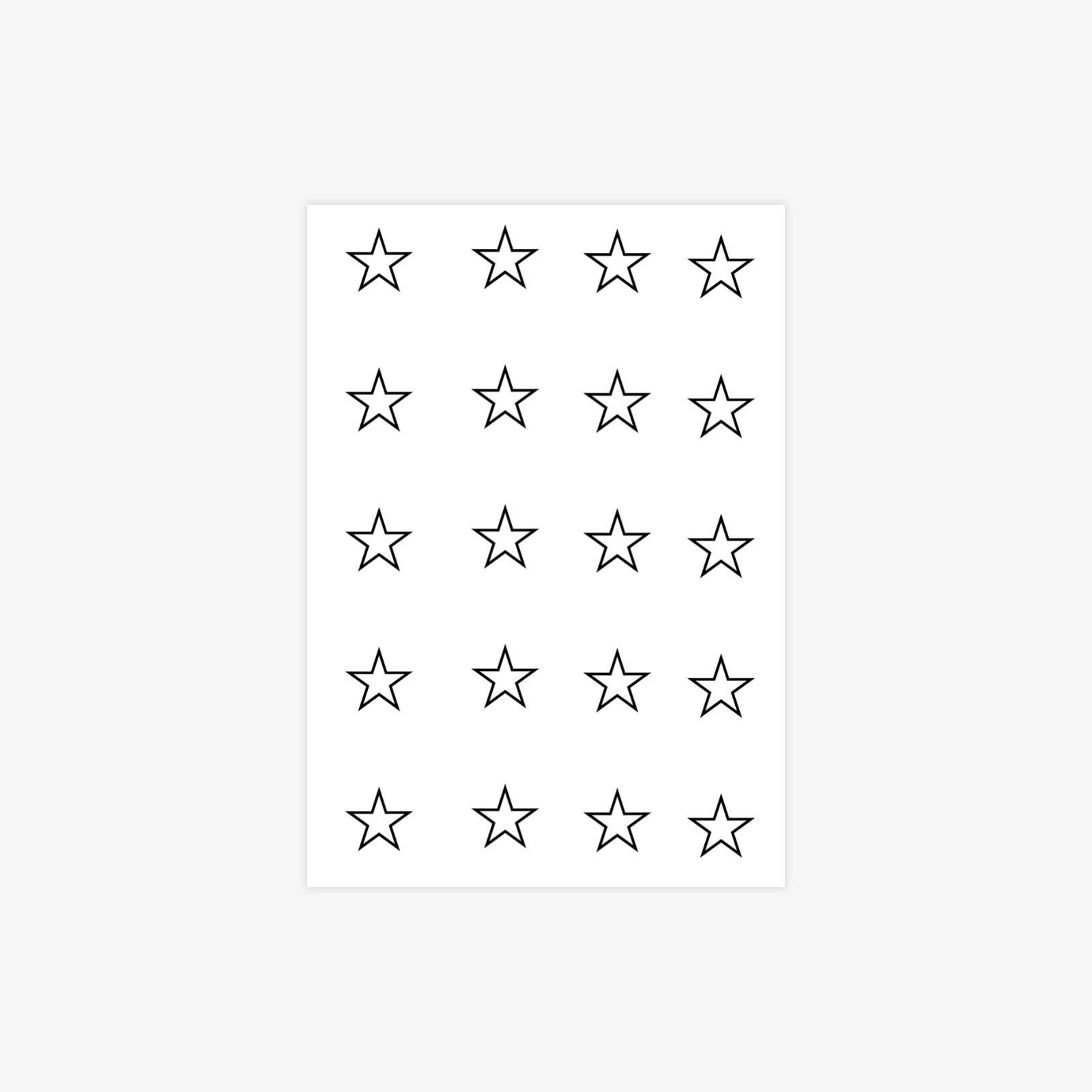 High-End Feeling Small, Fresh, Simple And Beautiful Small Picture Star Five-Pointed Star Finger Tattoo Sticker 7*10CM