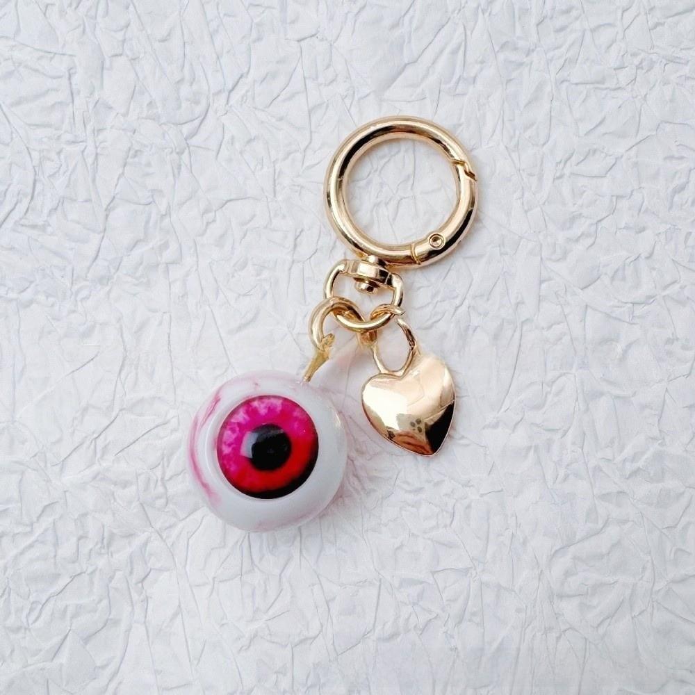 

Luminous Demon Eyeball Keychain Resin Car Key Holder Unique Bag Pendant Gothic Fashion Red Gold