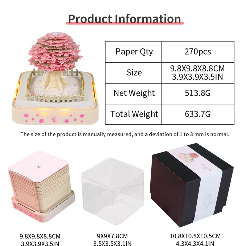 2026 3D Art Calendar With Lights Home Office Desk Calendars Art Sculpture Household Desktop Decoration New Year Christmas Gifts