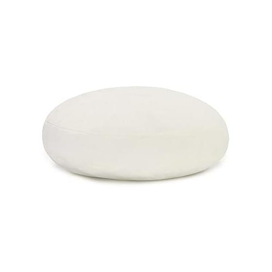 JEMA Body Pillow Marshmallow Round Cushion Chewy Cushion Chewy Smooth Round Shape Diameter 40cm White