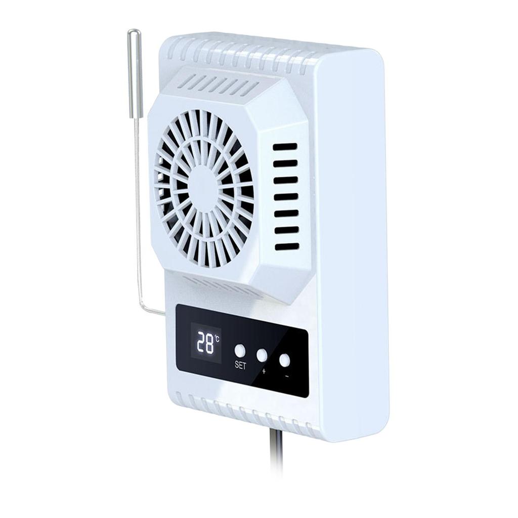 Reptile Ventilation Fan Thermometer Reptile Tank Fan Nonslip Digital Display Quiet for Myna Parrots Enclosure Box Pets Canary