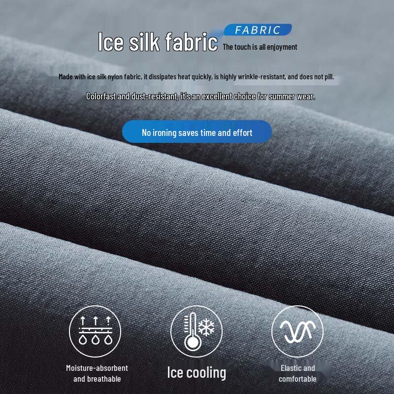 JEEP SPIRIT Men's Summer Ice Silk Casual Pants