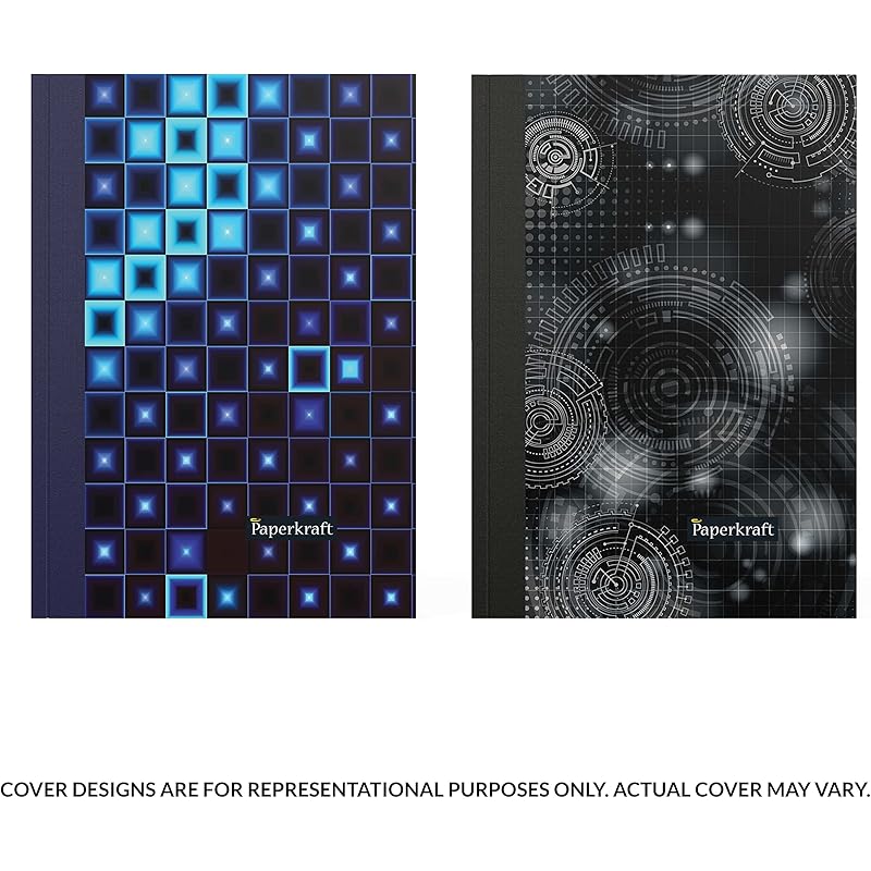 Paperkraft Signature Notebook - 148 Mm X 216 Mm, Hard Cover, 224 Pages, Single Line (Cover Pattern May Very) 14.8 cm x 21.0 cm