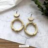 Vintage Mori Grass and Rattan Woven Handmade Earrings Bohemian Vacation Style Stud Earrings Female Ethnic Style Summer Ear Jewelry