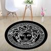 3D Illusion Halloween Black & White Round Carpet for Bedroom & Living Room