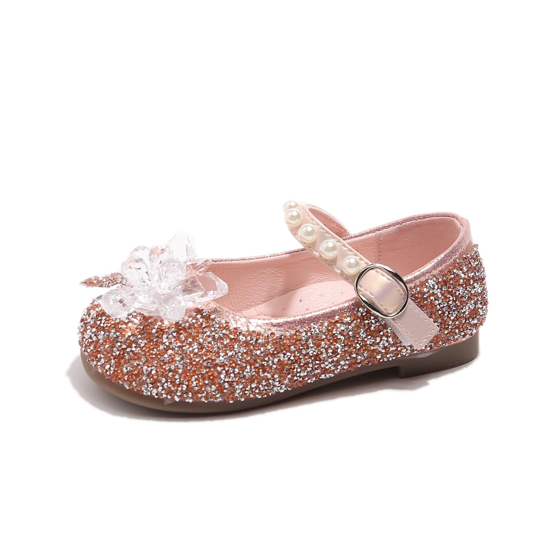 

Маленькие кожаные туфли со стразами для девочек 2025 весна новинка детские хрустальные туфли принцессы для среднего и старшего возраста корейская версия для детских выступлений 23-28 yards, 6 pairs in one hand розовый