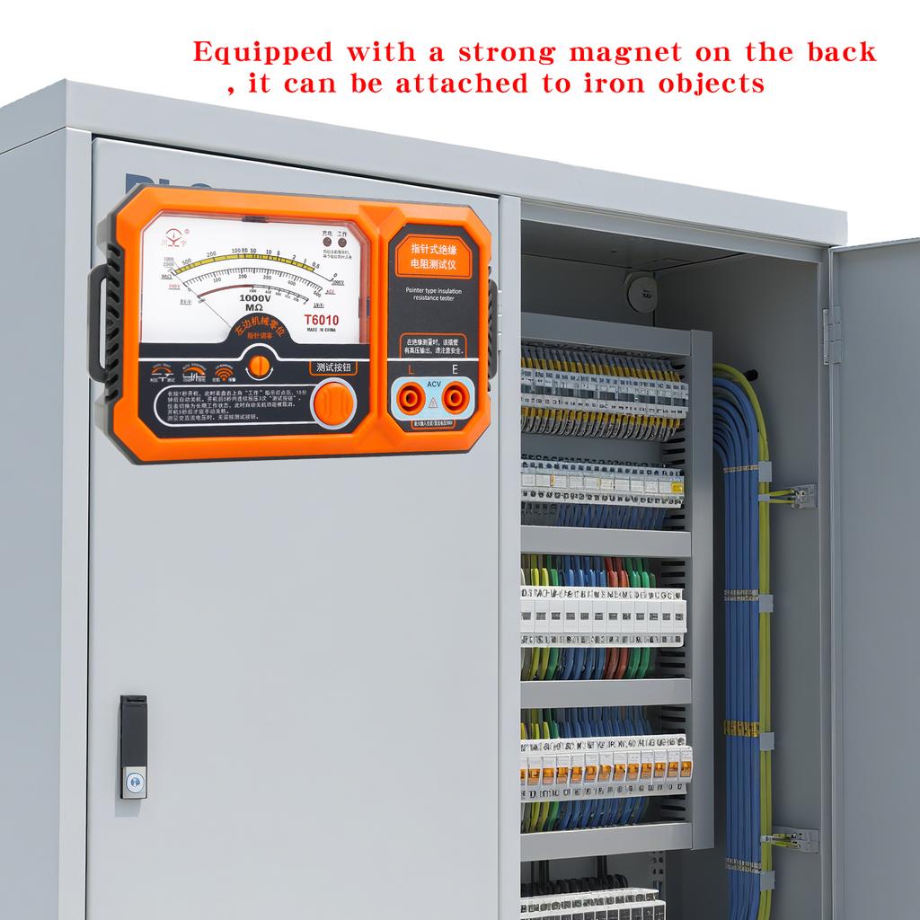 T6005 USB Rechargeable 500V Analog Insulation Resistance Tester T6010 Megaohmmeter