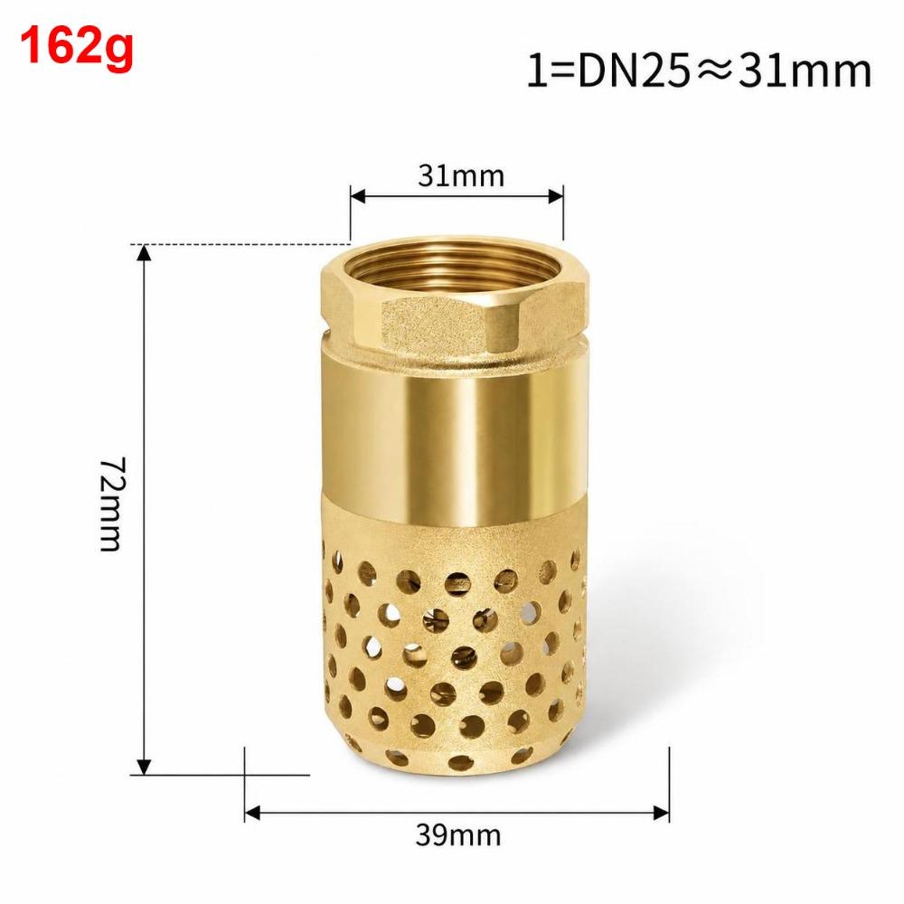Brass Body Check Valve Hollow Perforated Water Strainer Foot Valve  Water Suction System