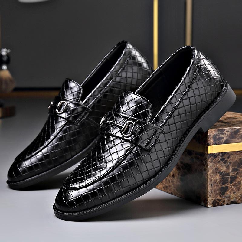 Fashion Spring Autumn New Alligator Print Luxury Shoes for Men Big Size Double Buckle Loafers Male British Style Business Dress Shoe Man