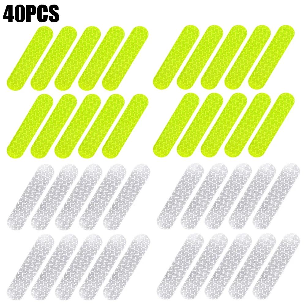 8010PCS Helmet Safety Warning Reflective Stickers Strip Waterproof High Visibility Reflector Tape For Night Riding Walking Car