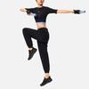 Li Ning Fitness Series Solid Color Drawstring Loose Knit Sports Pants Women Bottoms Black AKLU482-4