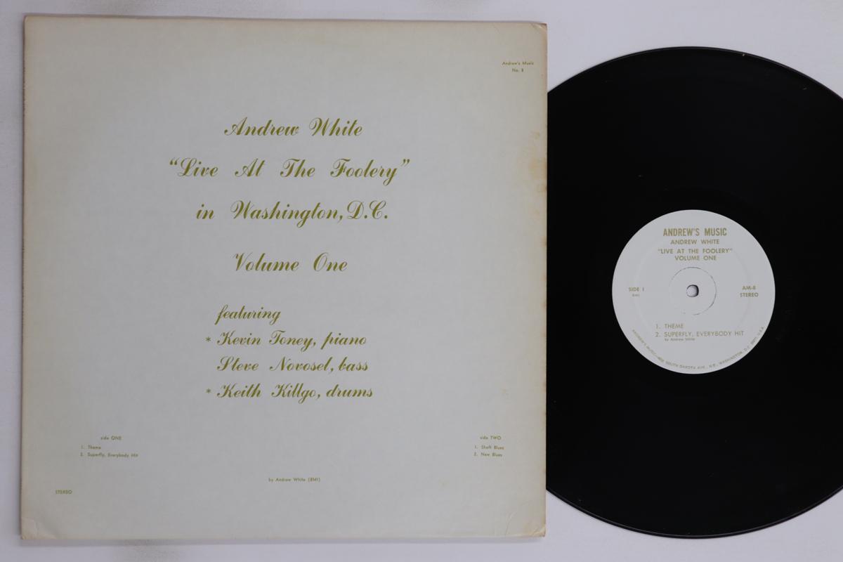 

LP Пластинка ЭНДРЮ УАЙТ - вживую в The Foolery в Вашингтоне, AM8 ANDREW S MUSIC 1975 США Джаз Б/У