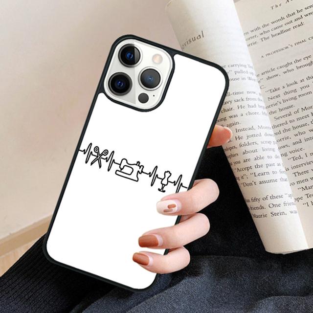 Sewing Machine Pattern Phone Case Back Cover for iPhone 17 Air 16 15 14 13 11 12 Pro Max Plus Fundas Coque