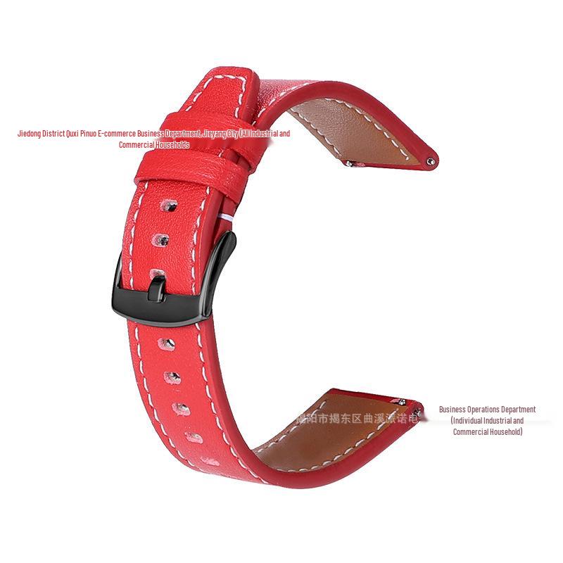 Samsung and Huawei GT3/4/5 Genuine Leather Watch Strap with Pin Buckle, New Universal Smartwatch Strap 18-22mm.