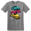 Car Enthusiast T Shirt Cool Racing Cars Graphic Design Tee 76-80 Characters