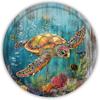 Retro Wild Flowers Butterfly Tin Sign 20x20cm, Rustic Aluminum Wall Art