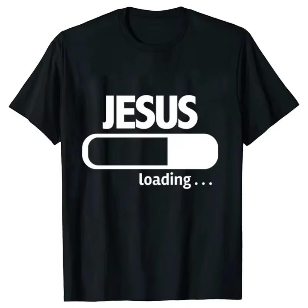 Jesus Print T-shirts Women Men T Shirt Christ Casual Short Sleeve O Neck 3d  Tees Harajuku Funny Tops Oversized Black Clothes