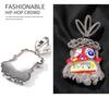Unisex Hip Hop Drip Cartoon Pendant Necklace with Zircon