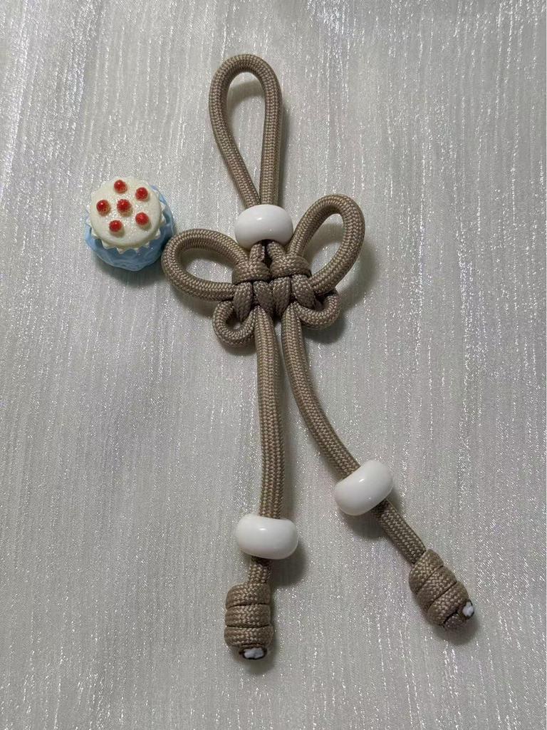 Colorful Candy Weave Bow Pendant Phone and Bag Keychain
