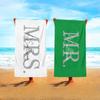 Asciugamano da Spiaggia Personalizzato con Nome Asciugamano da Spiaggia Mr & Mrs Regalo per Luna di Miele 2 Pezzi per Amanti Vibrazioni Estive Regalo di Matrimonio Asciugamano da Spiaggia Personalizzato