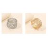 Silk Scarf Ring Clip for Women Metal Round Circle Clip Buckle Rhinestone Love Clothing