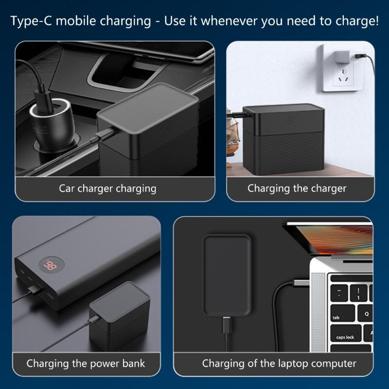 Battery Charging Case Storage Organiser For 2A 3A Rechargeable Batteries Type C Portable Charging Anti Slip Design
