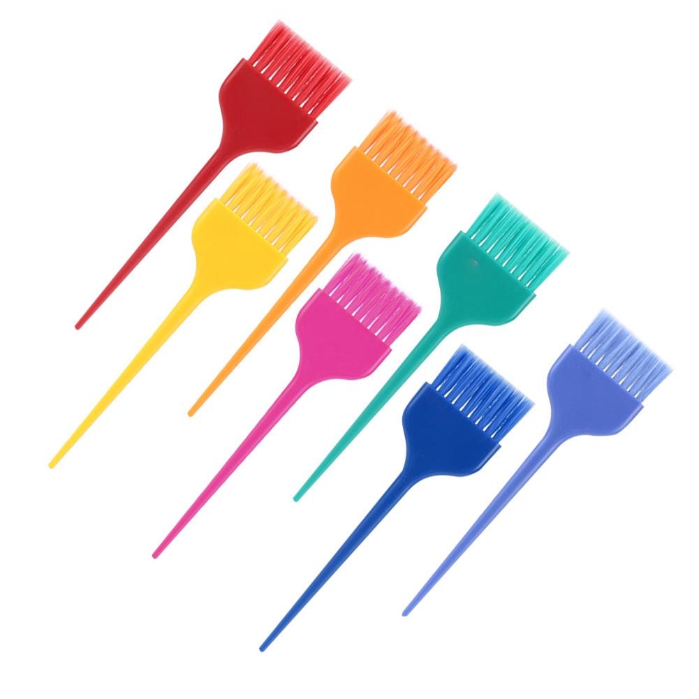 7Pcs Colorful Hair Dyeing Brush Set Hairdressing Salon Barber Hair Coloring Tool Kit C 306