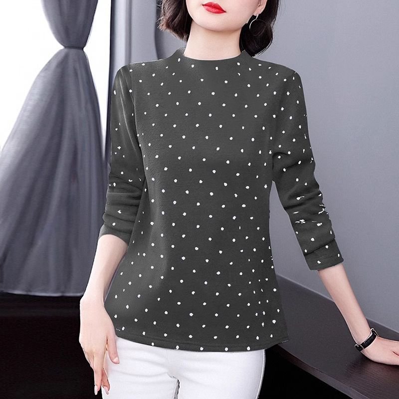 Women S Plus Size Long Sleeve Thermal T Shirt For Middle Aged Mom Warm Casual