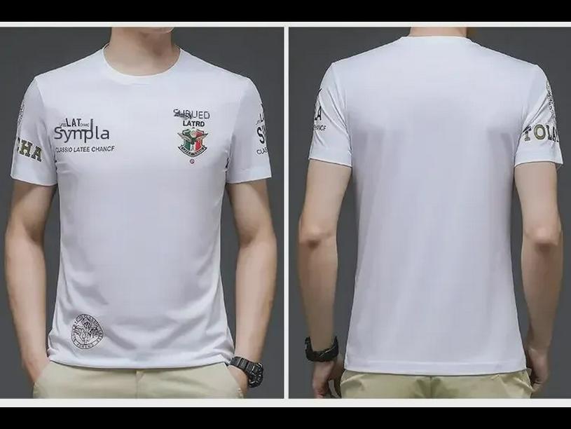 Men's Korean Slim Fit Summer Short Sleeve Printed T-Shirt