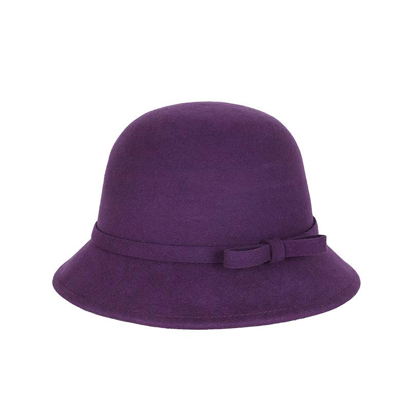2025 Women’s Pure Wool Felted Cloche Hat Winter Warm Bowl Cut Bucket Cap for Outdoor Chic Autumn Winter Fashion