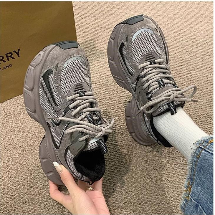 Thick-soled heightening dad shoes summer breathable running shoes 2025 new fried street popular fashion sports and leisure women's shoes