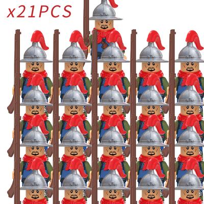 MOC Ming Dynasty Emperor Civil Service Military General Soldiers Action Figure Medieval Knights Building Blocks Bricks Kids Toys