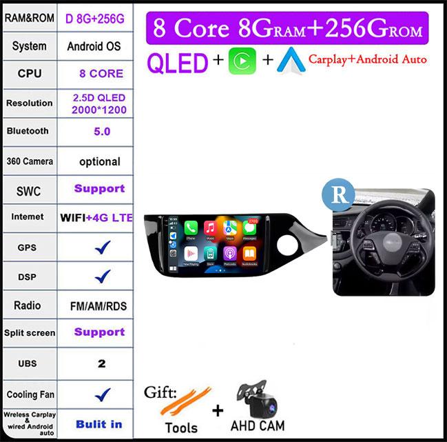 9 Inch Android Auto Carplay For Kia CEED 2 JD 2012 - 2018 Car Radio Stereo Multimidia Player GPS NaviBluetooth DSP