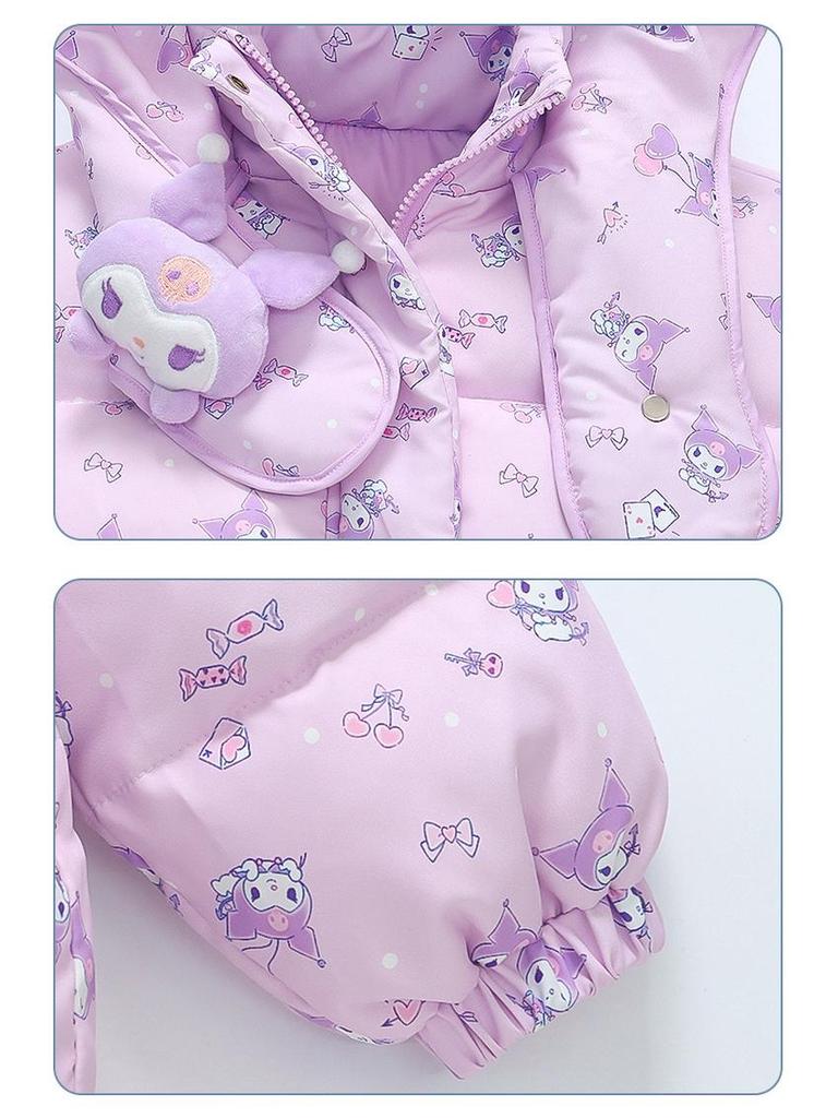 2025 Winter Cartoon Down Jacket for Baby Girls - Stylish, Warm, and Cotton-Padded