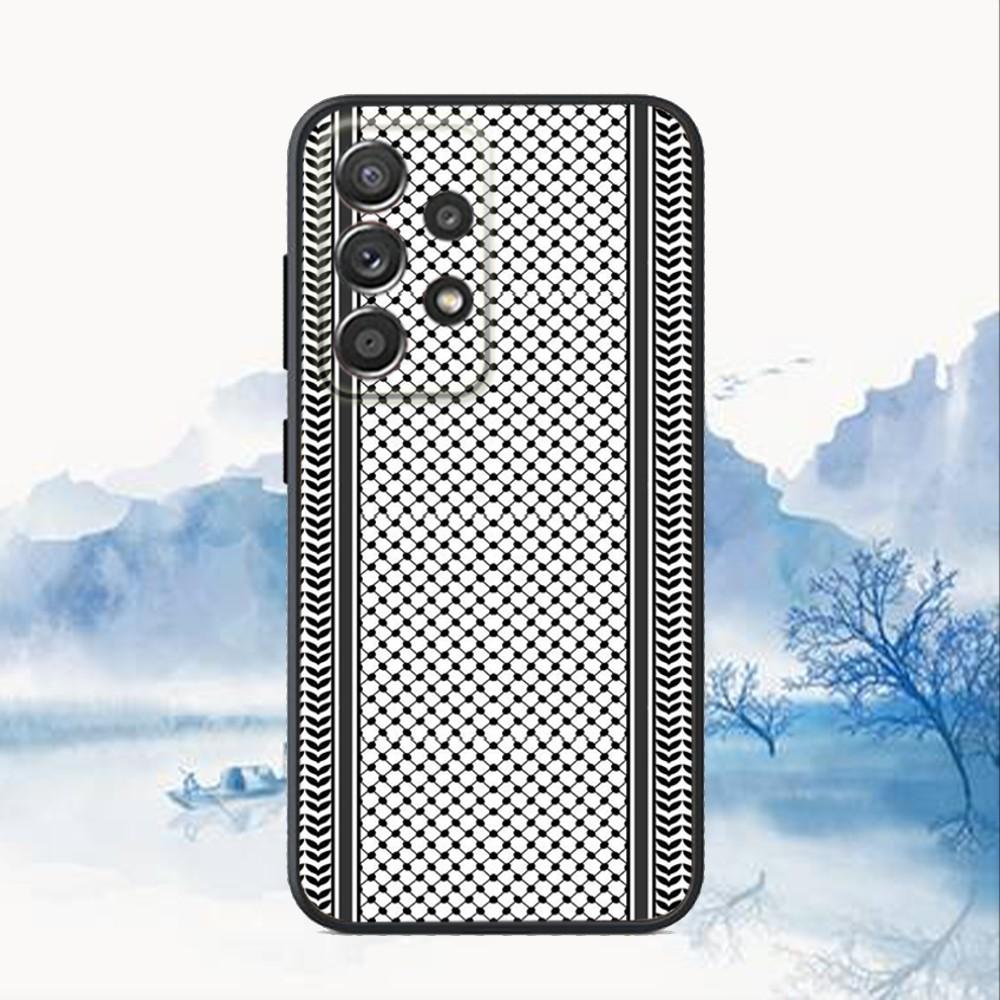 P-Palestine-S Hattah Keffiyeh Phone Case For Samsung S25,S24,S21,S22,S23,S30,Ultra,S20,Plus,Fe,Lite,Note,10,9,5G Black Cover
