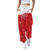 Women's Casual Fashion Christmas Printed Casual Sweatpants Elastic Waist Drawstring Pants