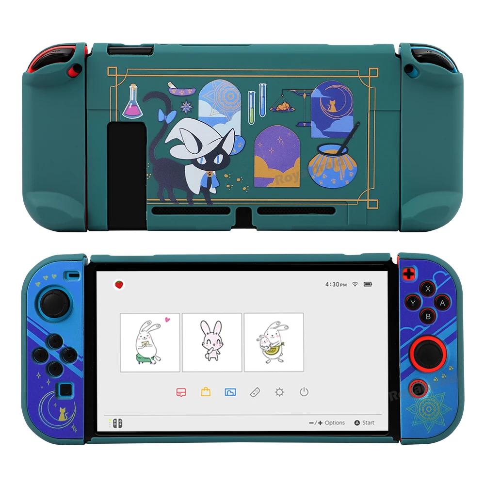 Alchemist Cat para Nintend Switch Capa protetora Kawaii Hard PC para controle NS Switch Joycons Protector
